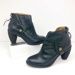 SCHULER & Sons Philadelphia Anthropologie Black leather ankle boots